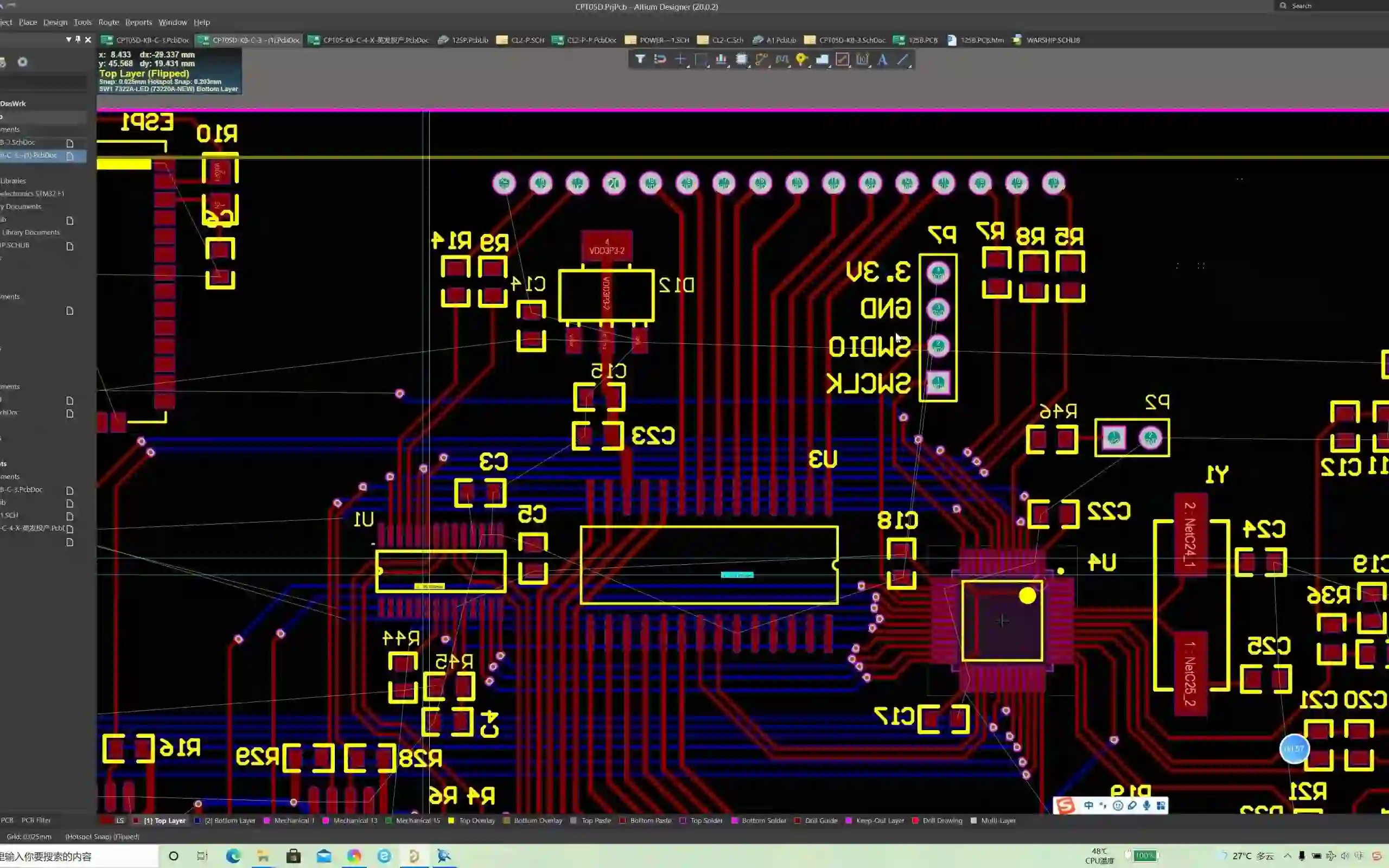 Designing component placement on both sides of PCB