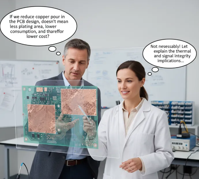 Customer&rsquo;s misunderstanding about PCB copper pour design