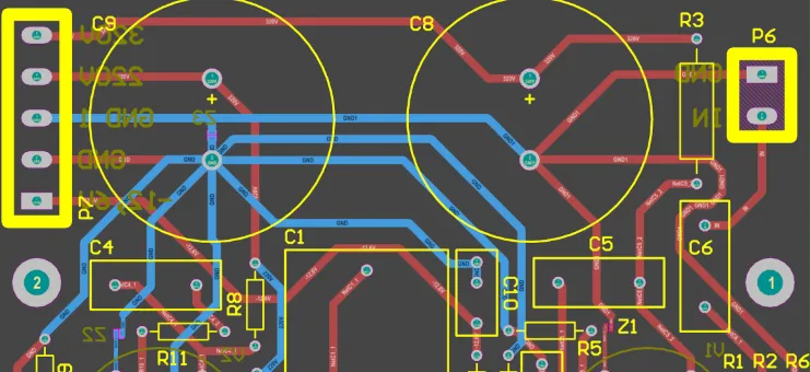 PCB trace routing and grounding for signal noise troubleshooting in infotainment systems