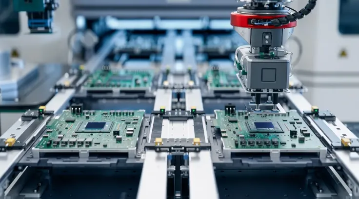 Automated PCB assembly line for high volume production