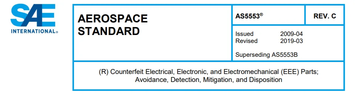 Industry Standards for Counterfeit Component Prevention