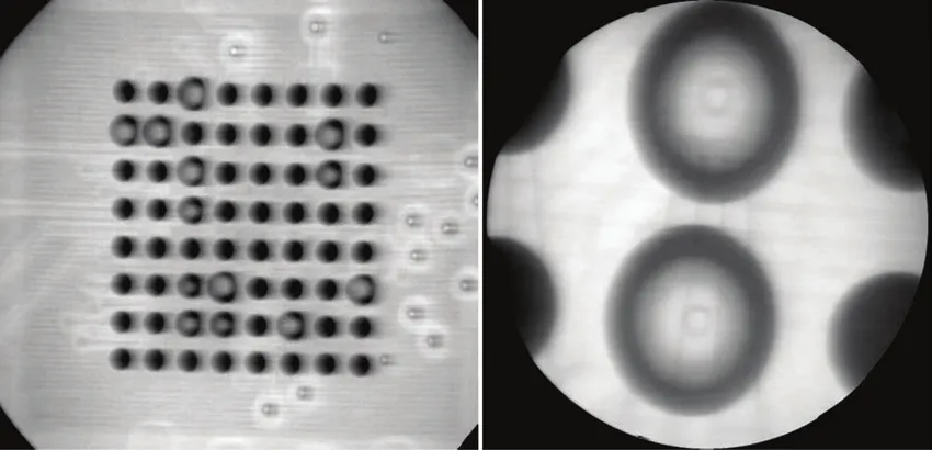 X-ray image of a BGA