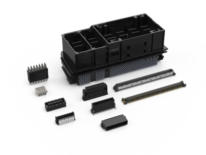 Close-up of ruggedized connector for oil rig PCB with durable materials
