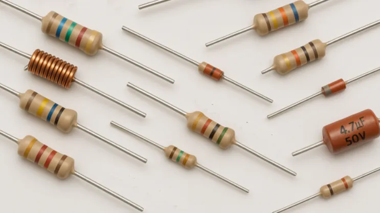 Step-by-step axial lead forming process for a resistor