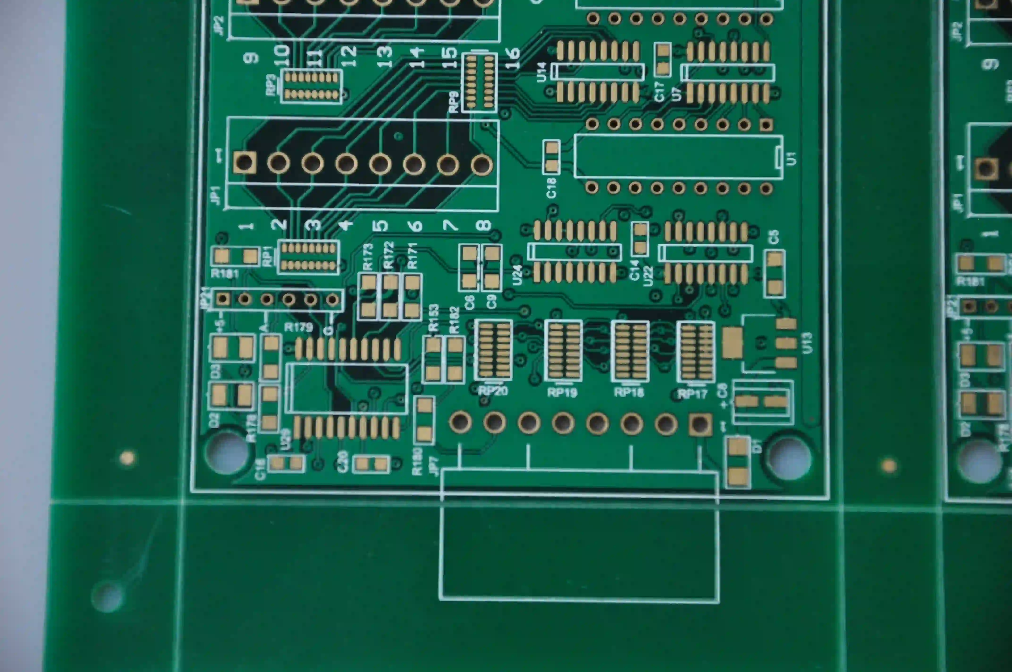 Close-up of PCB silkscreen labels showing component markings.