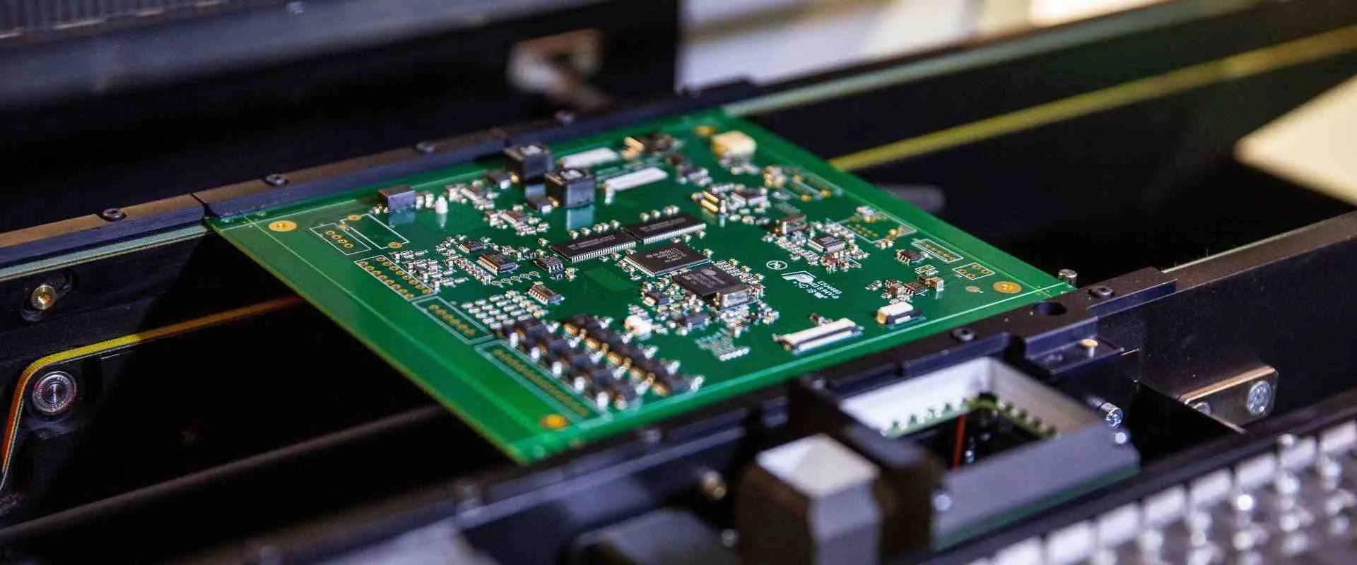 Finished SMT PCB with optimized component placement.