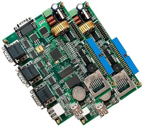 High-density AI accelerator PCB with thermal management components