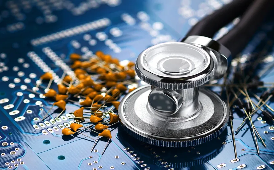 ISO 13485 compliant medical PCB in a healthcare application