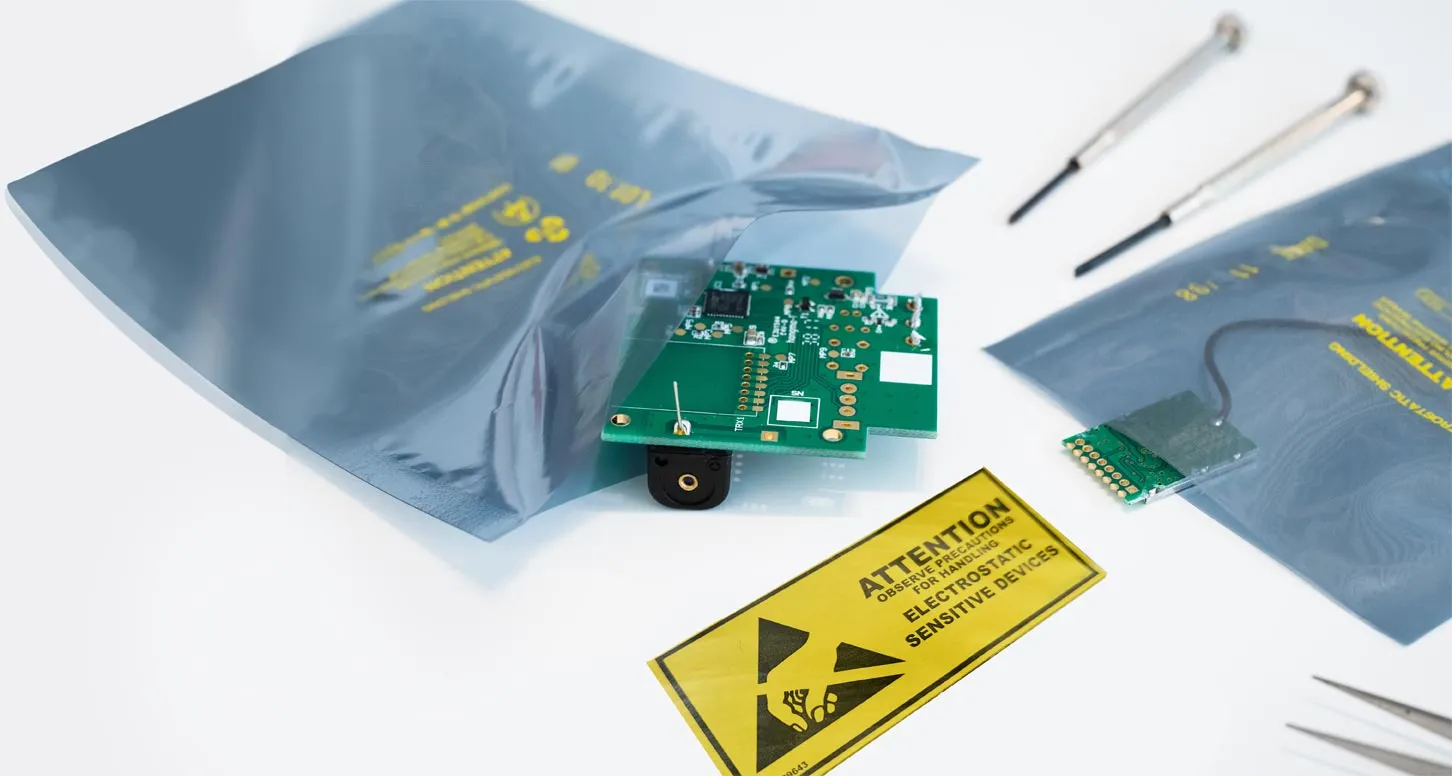Organized ESD-safe work environment for PCB handling