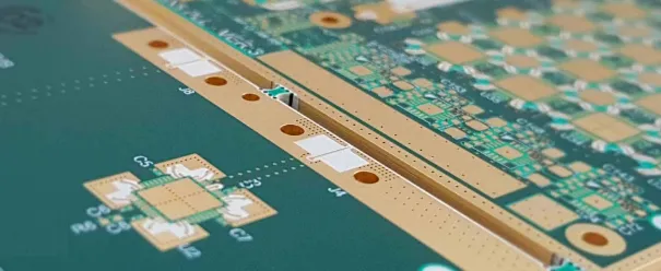 Close-up of a high-Tg PCB designed for thermal stability in surgical robots