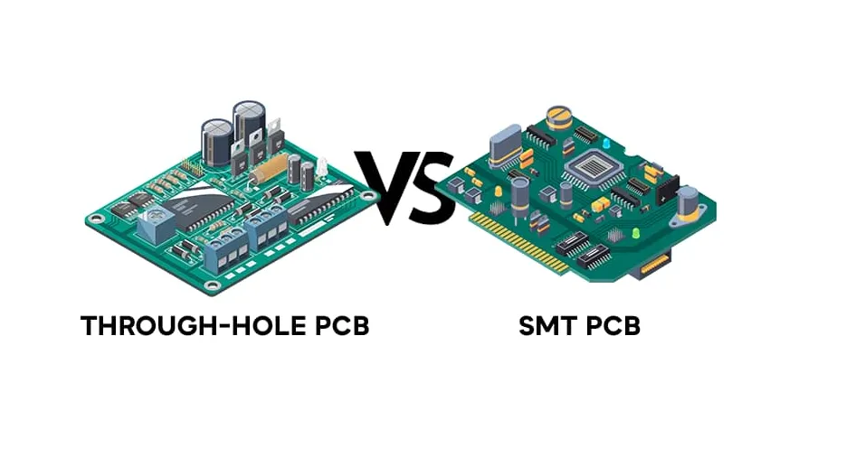 Comparison of traditional PCB and miniaturized SMT PCB for EV applications