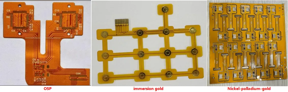 Comparison of surface finishes for high-frequency flexible PCBs.
