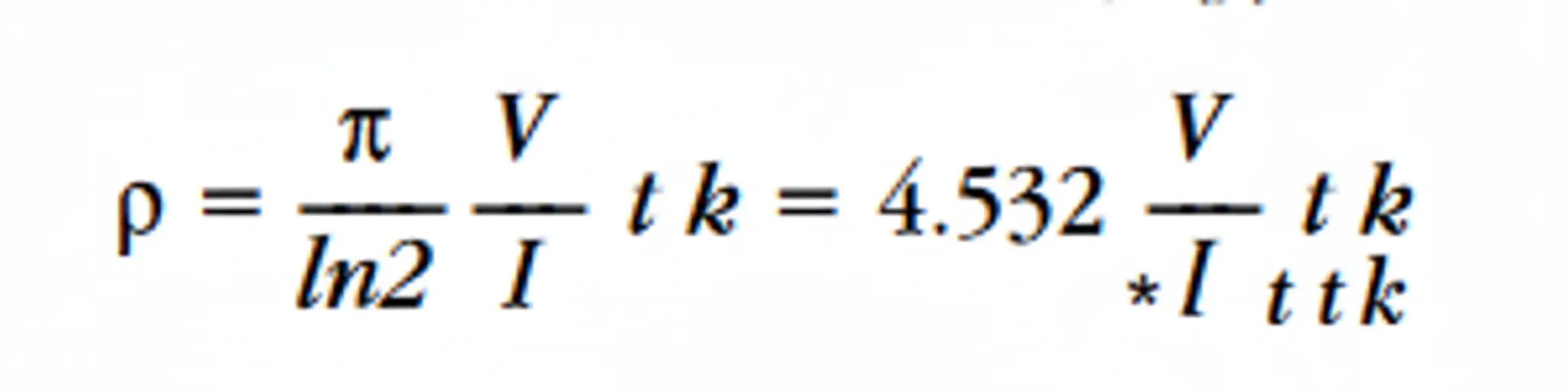 Relation between resistivity and thickness