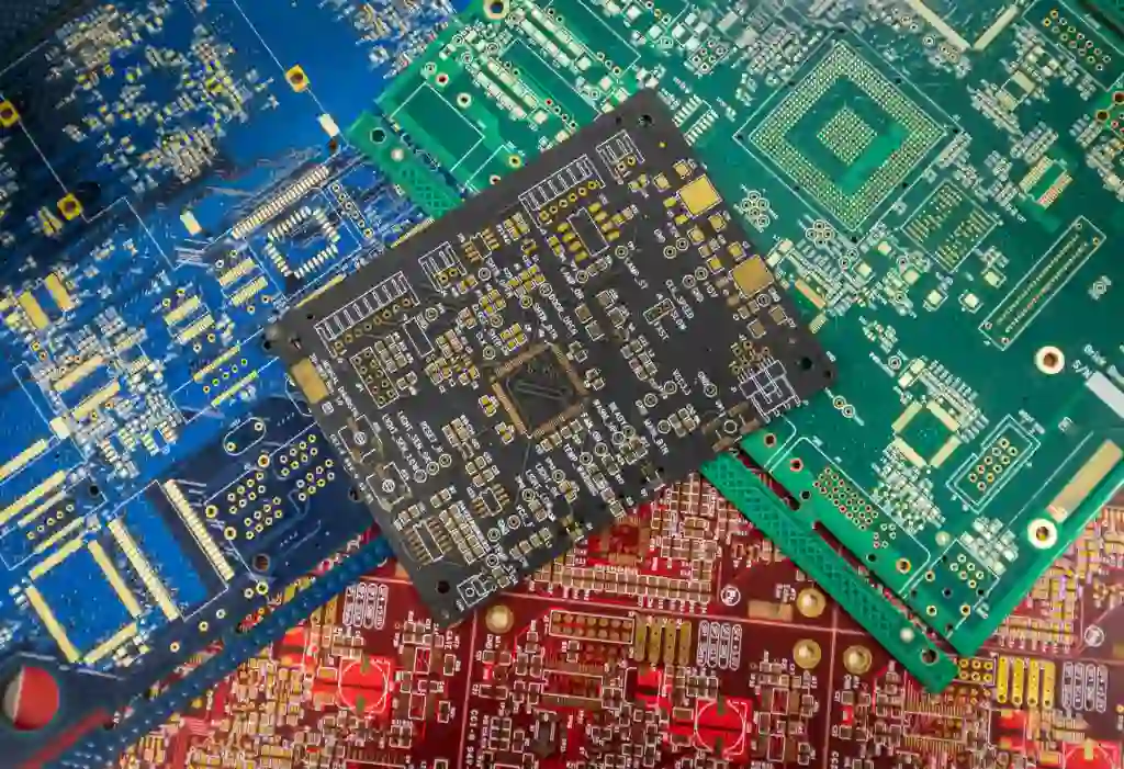 PCB design software displaying silkscreen color options