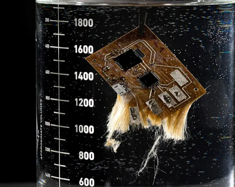 E-waste reduction with biodegradable PCB materials.