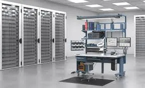 ESD-safe workstation with grounding techniques for electronics assembly