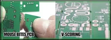 Comparison of PCB panel with V-scoring and mouse bites for cost-effective depaneling