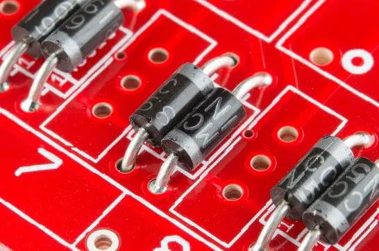 Diode on a router PCB for current direction