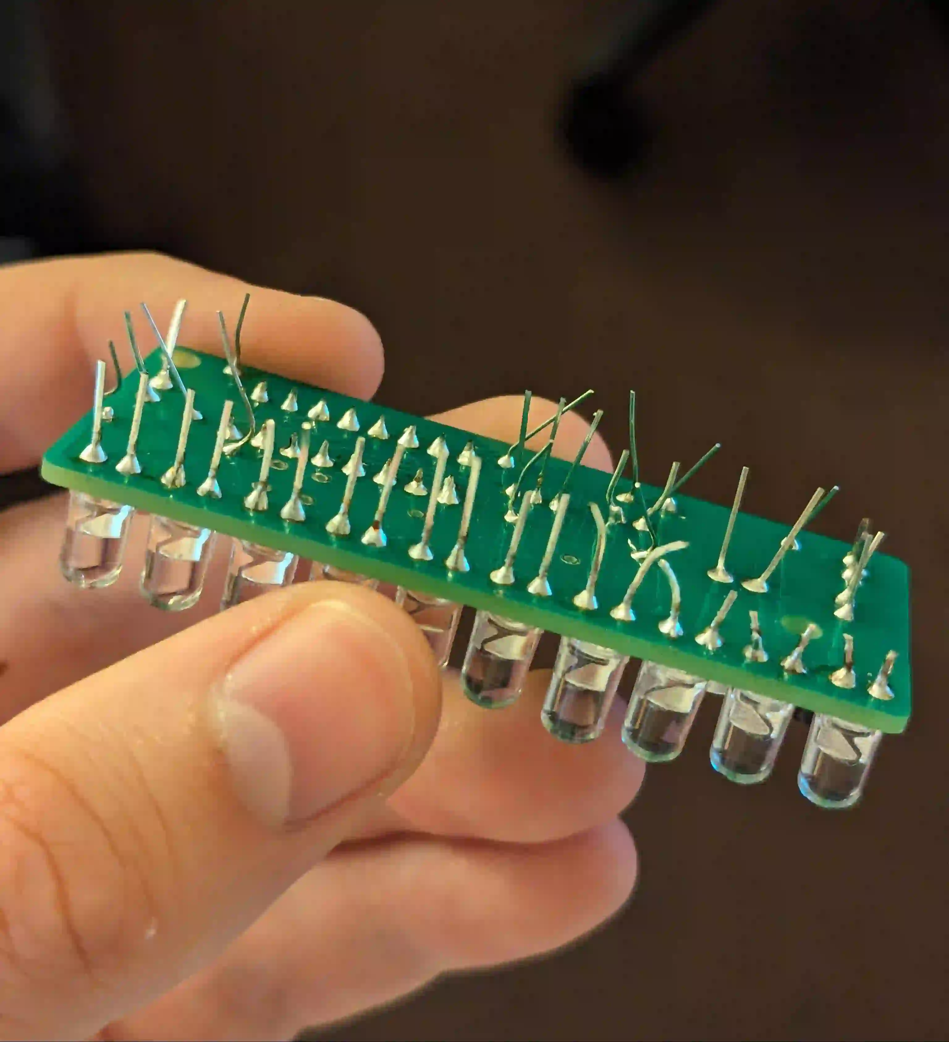 Soldering a through-hole LED for an electronics upgrade project