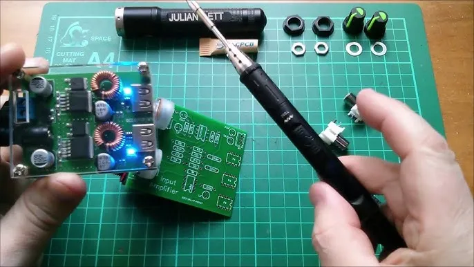Soldering components on DIY PCB for military communication