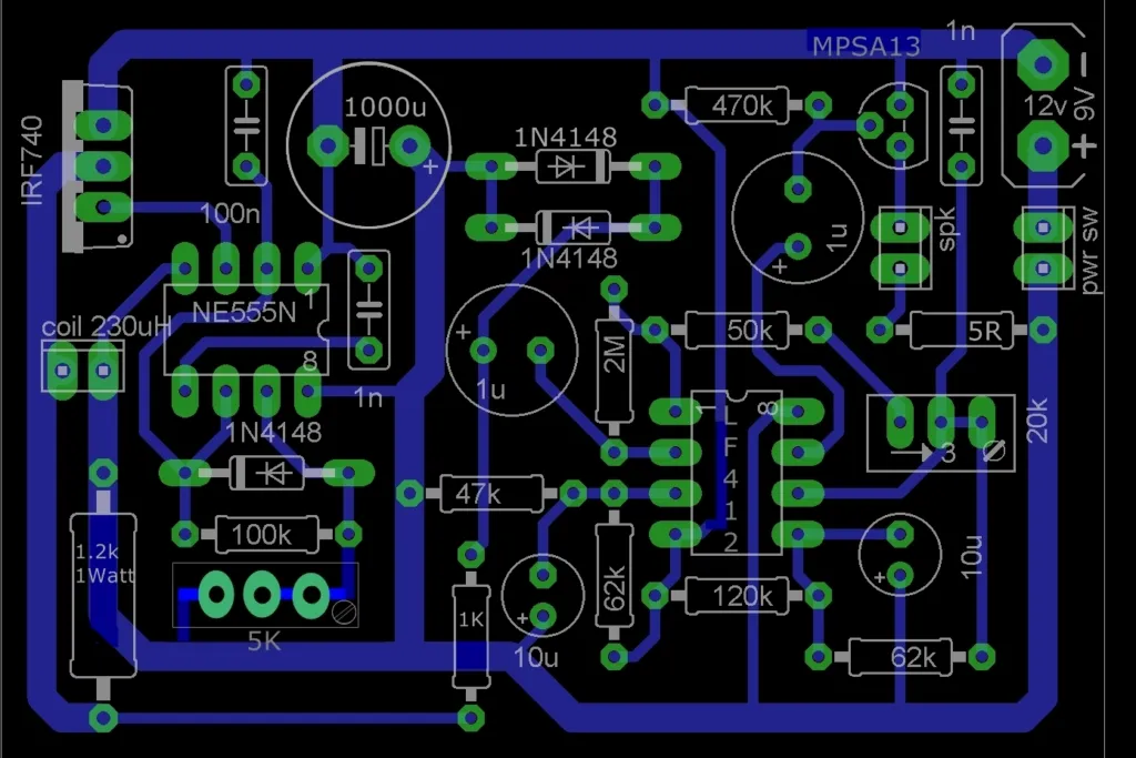 PCB layout for home appliance project in online design tool