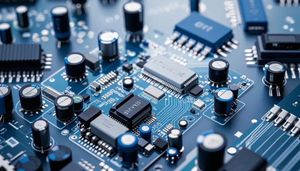Through-hole components soldered on a durable PCB