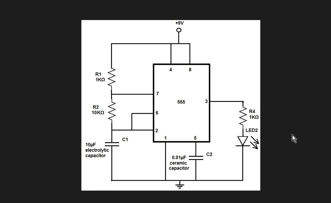 Simple PCB schematic for beginner's guide to DIY design