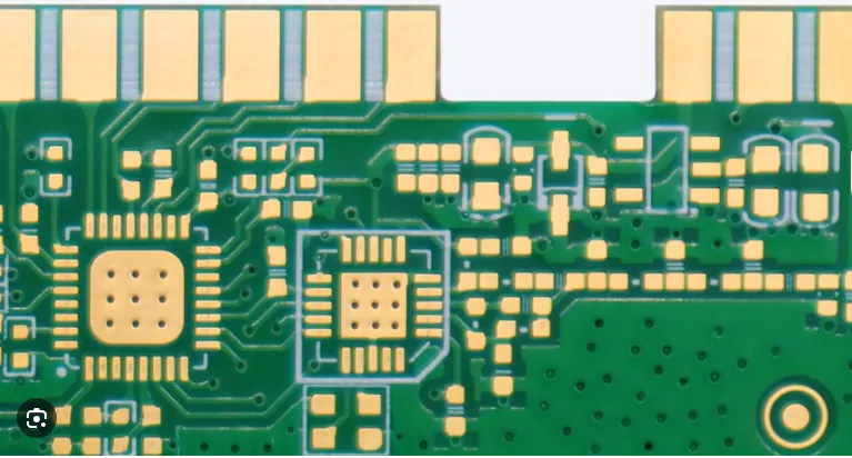 PCB layout showing dense thermal via placement under a high-power component footprint