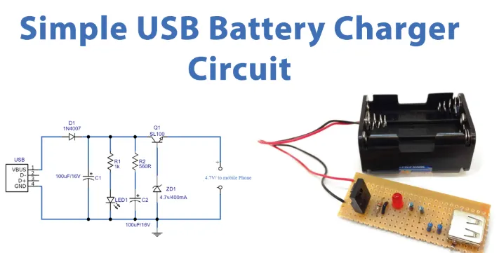 Labeled diagram of a battery charger PCB for beginners