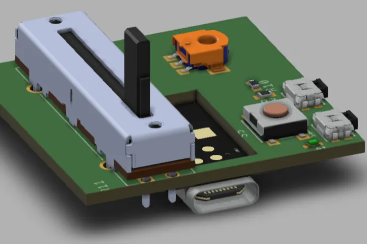 PCB design software displaying layer stackup with blind and buried vias