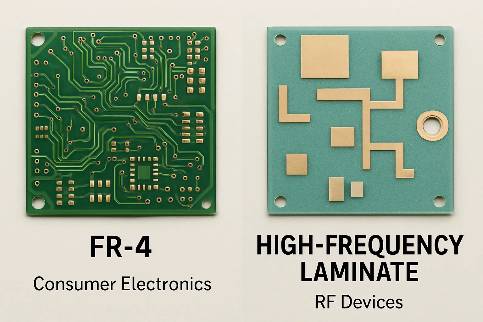 FR-4 vs. high-frequency laminate for 8-layer PCB applications