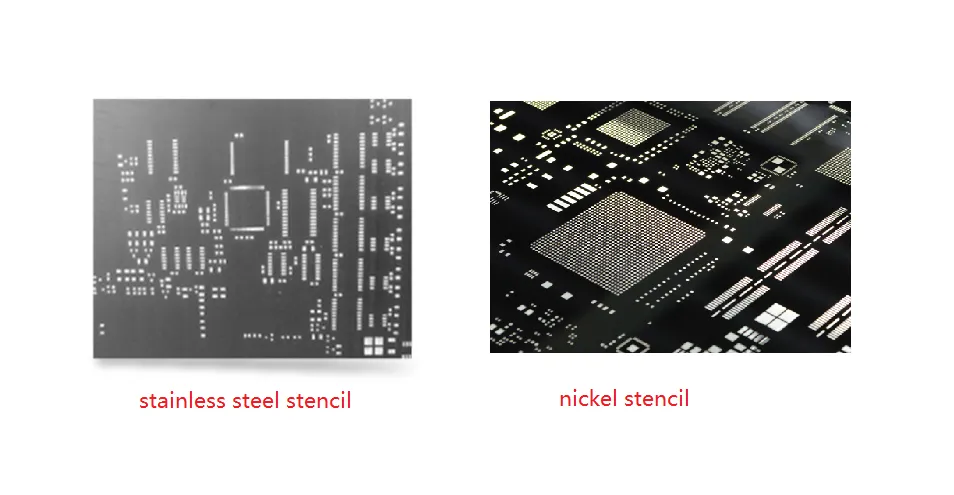 Comparison of stainless steel and nickel SMT stencils for assembly precision