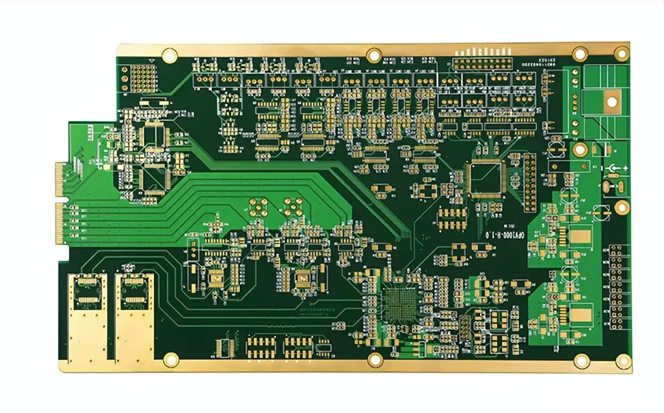 Ultra-precise PCB for missile guidance with detailed circuitry.