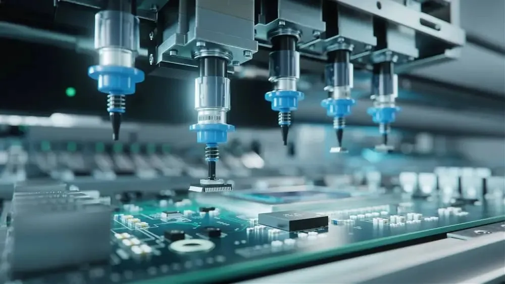Automated pick-and-place machine in Surface Mount Assembly Process for IEC compliance