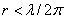 d < lambda / 2pi