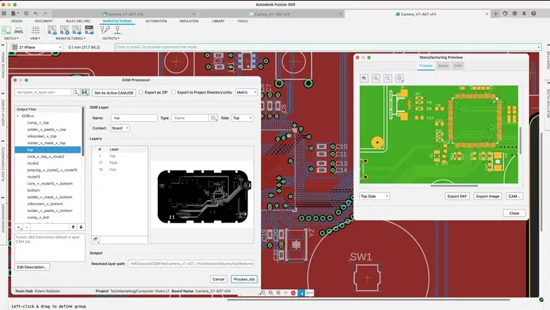Gaming console PCB layout in design software