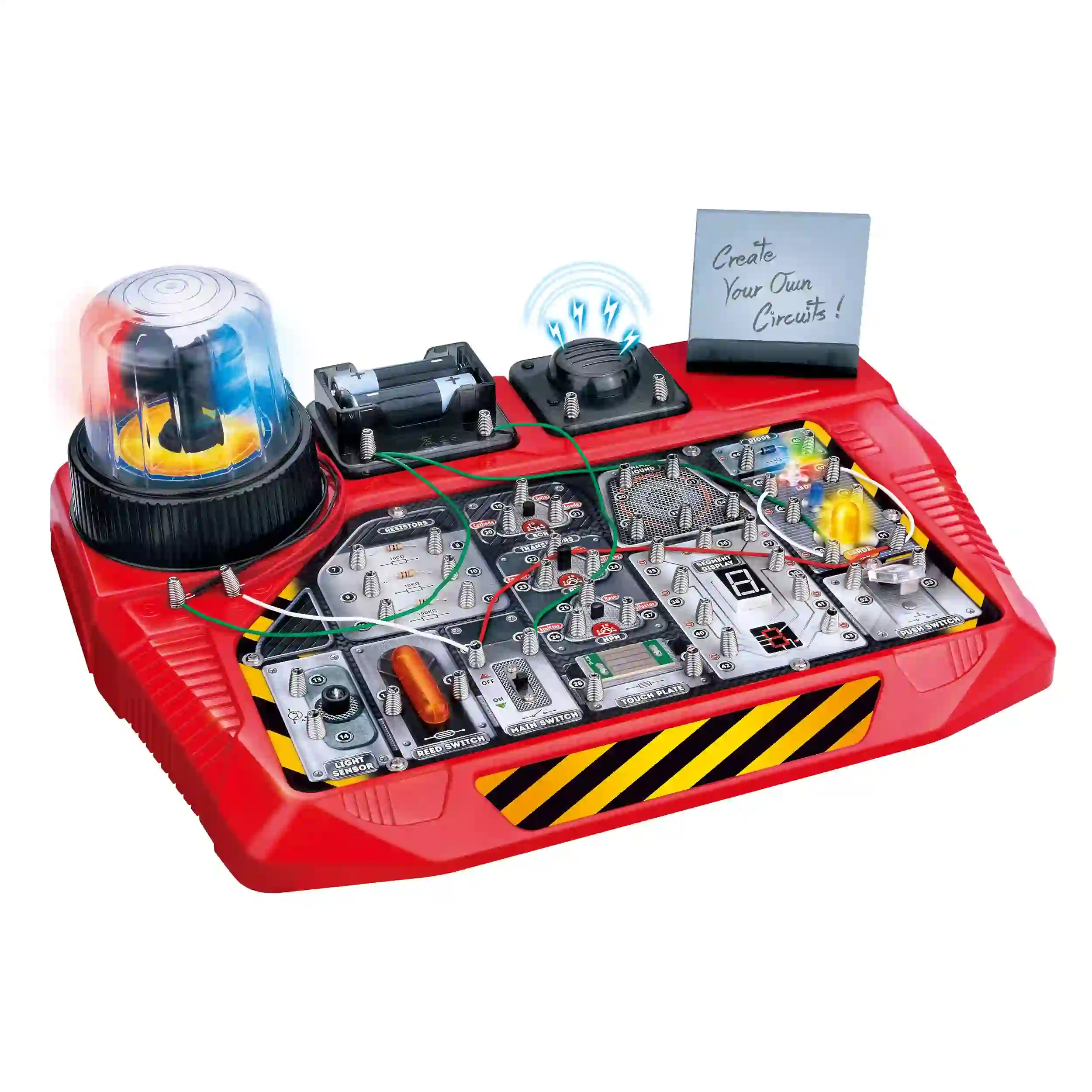 Educational circuit board kits with components for learning