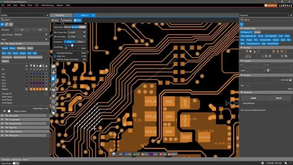 PCB design software interface showing cost estimation tools for optimization