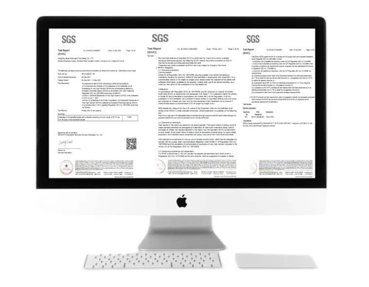 reviewing REACH compliance documentation for PCB design.
