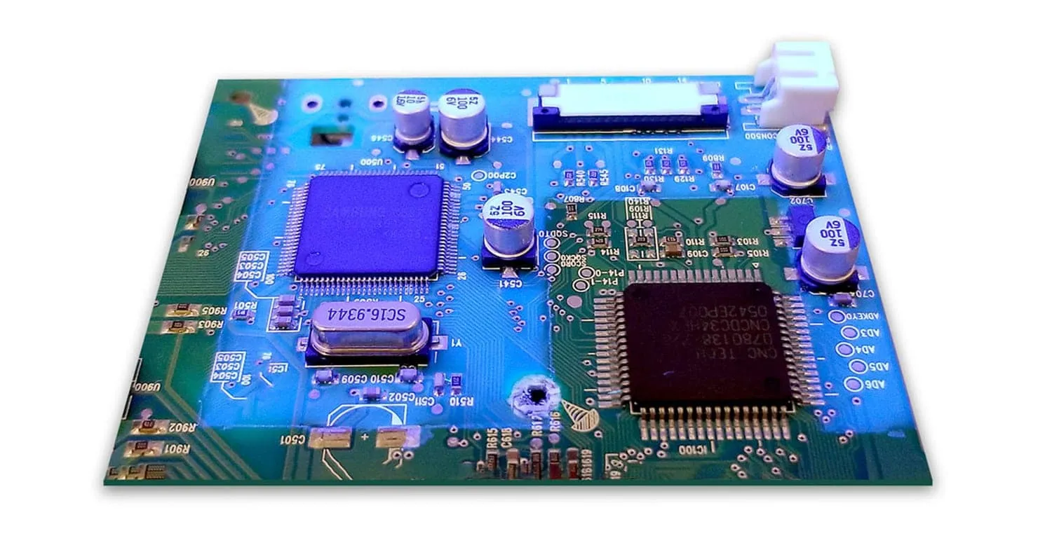PCBA with and without conformal coating for environmental protection