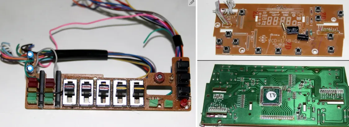 DIY electronics project using salvaged PCB components