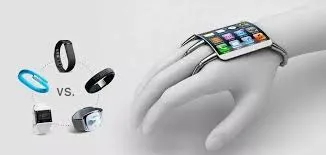 Flexible PCB bending in a wearable device showing stress distribution
