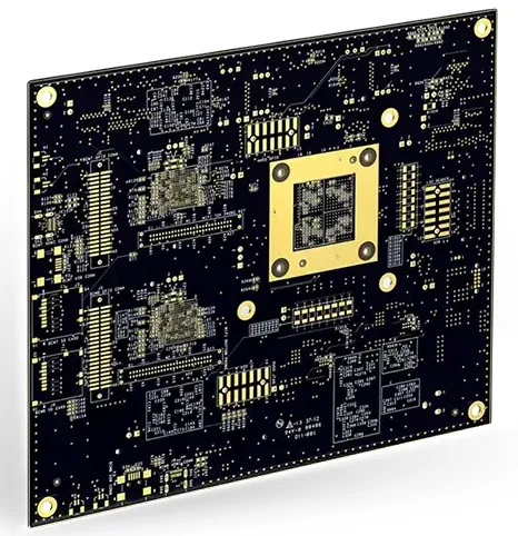 Finished HDI PCB showcasing advanced laminate materials