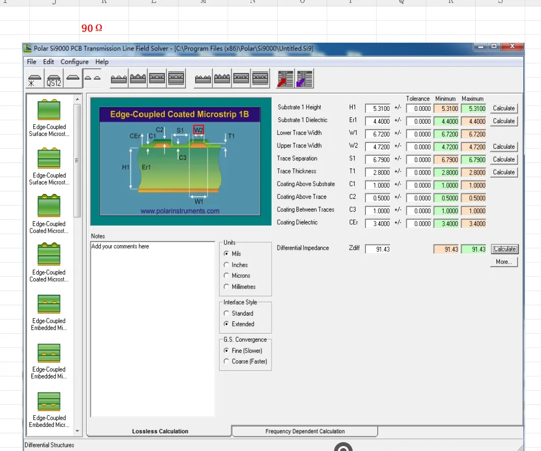 Simulation of controlled impedance in HDI PCB stackup design