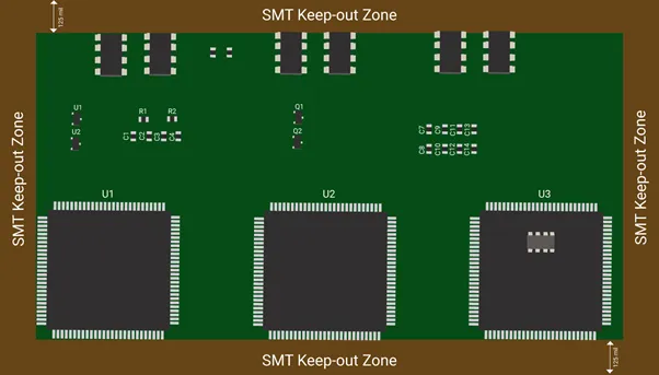 PCB prototype testing for DFA component spacing guidelines.