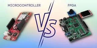 PCB layout featuring both FPGA and microcontroller for embedded systems design."