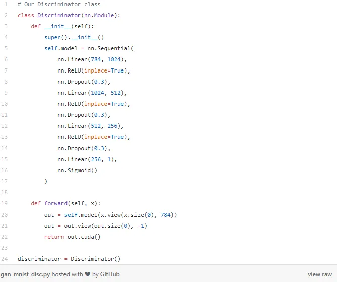 discriminator network