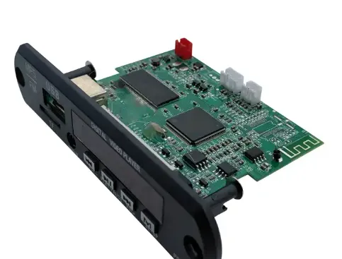 Example of a video processing PCB with key components labeled.