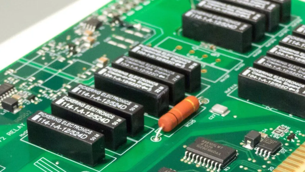Comparison of through-hole and surface mount pads on a PCB