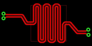 Differential pair routing on PCB for controlled impedance